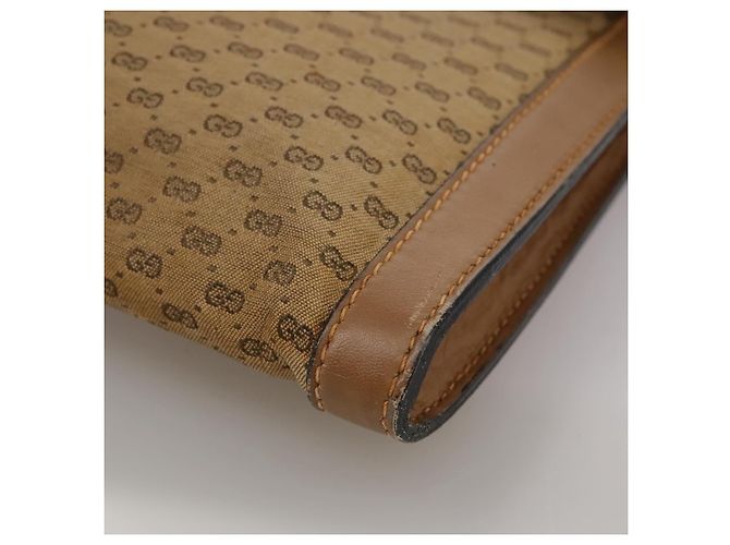 GUCCI Borsa Clutch in Tela Micro GG Beige Auth ep6918 - vista 15