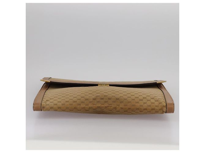 GUCCI Borsa Clutch in Tela Micro GG Beige Auth ep6918 - vista 6