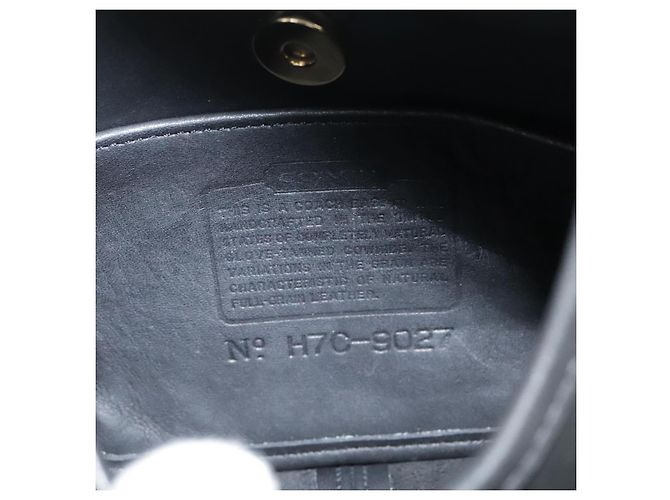 Coach Borsa a mano in pelle nera e oro Auth am7459 Nero D'oro - vista 12