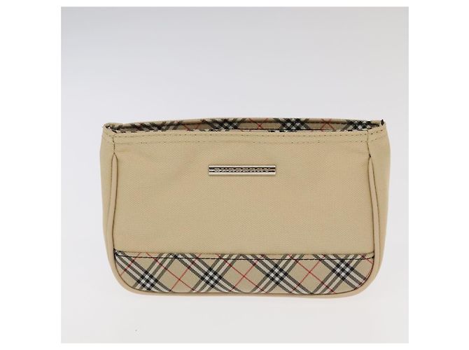Borsa a mano in pelle e tela Burberry Nova Check 2Set Beige Marrone Auth ti2509 - vista 10