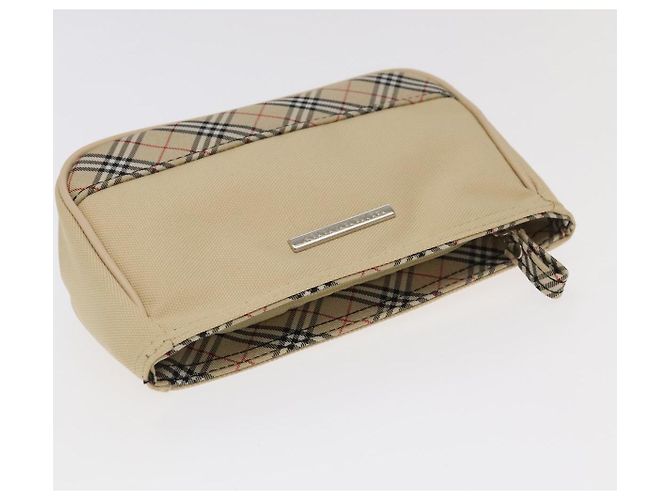 Borsa a mano in pelle e tela Burberry Nova Check 2Set Beige Marrone Auth ti2509 - vista 13