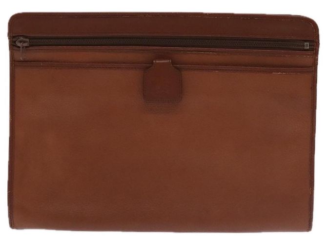 Borsa a mano in pelle e tela Burberry Nova Check 2Set Beige Marrone Auth ti2509 - vista 2