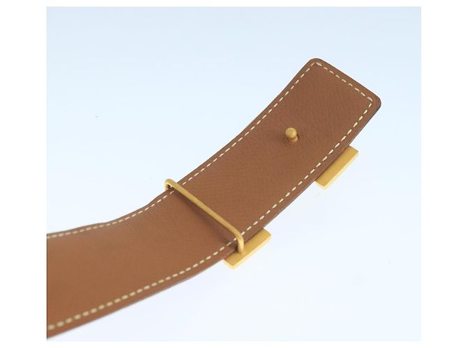 Hermès Cinturón de cuero HERMES Constance 31,5"" oro rojo Auth yk16343 Roja Dorado - vista 5