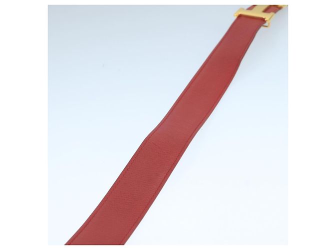 Hermès Cinturón de cuero HERMES Constance 31,5"" oro rojo Auth yk16343 Roja Dorado - vista 9