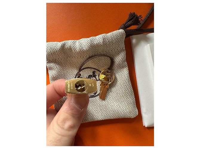 Hermès Picotin 22 clemence ébano HRW oro Marrón oscuro - vista 4