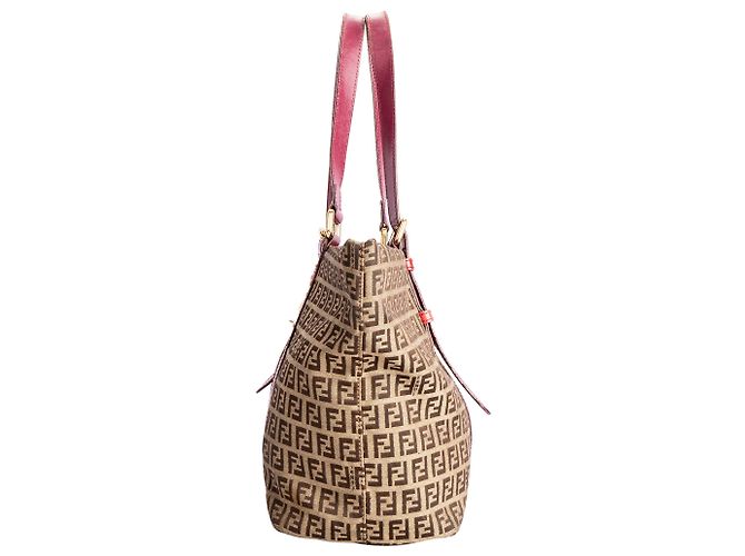 Zucchino Borse FENDI T. Tessuto Marrone - vista 6
