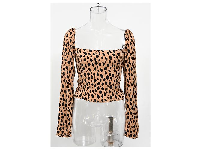 Reformation Reign Top aus Viskose mit Tierdruck Python drucken - Ansicht 6