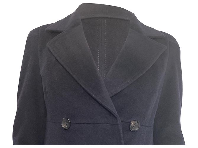Max Mara Studio Peacoat aus marineblauer Schurwolle - Ansicht 4