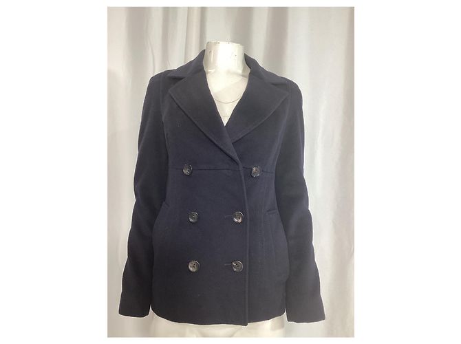 Max Mara Studio Peacoat aus marineblauer Schurwolle - Ansicht 7