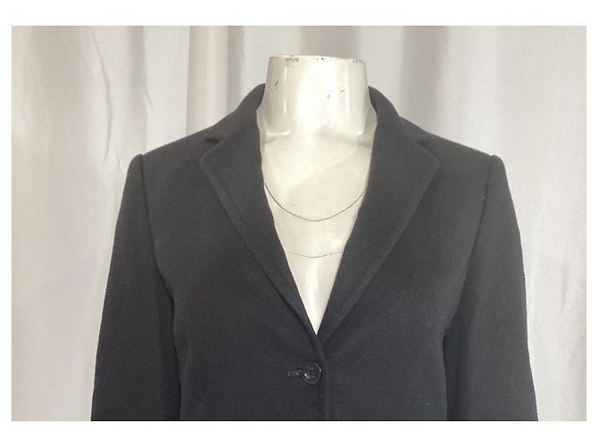 Max Mara Einreiher-Jacke aus schwarzem Kaschmir - Ansicht 10
