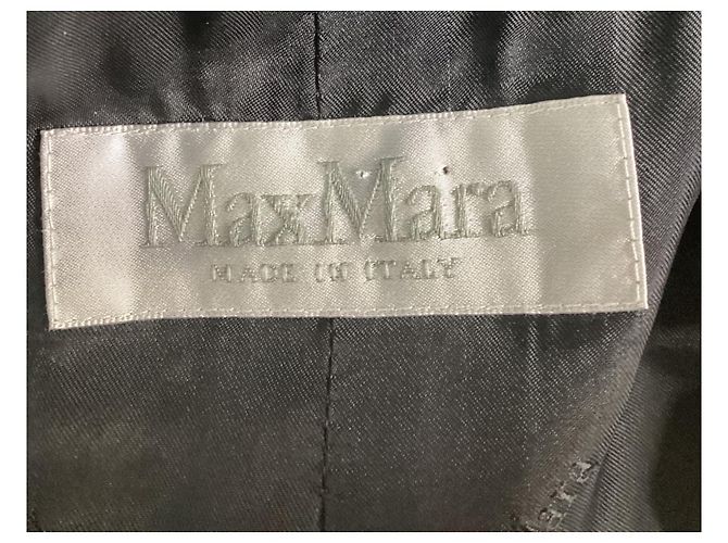 Max Mara Einreiher-Jacke aus schwarzem Kaschmir - Ansicht 11
