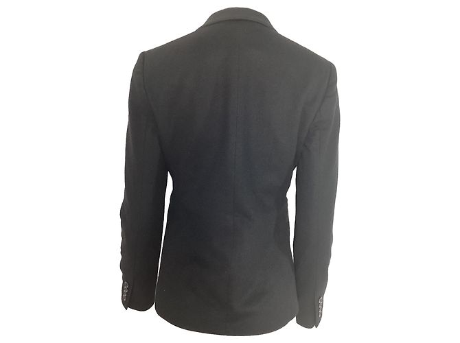 Max Mara Einreiher-Jacke aus schwarzem Kaschmir - Ansicht 3