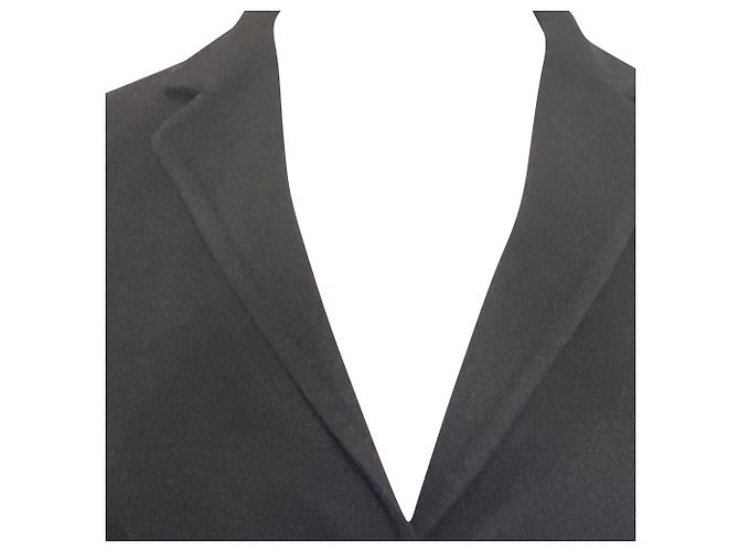 Max Mara Einreiher-Jacke aus schwarzem Kaschmir - Ansicht 4