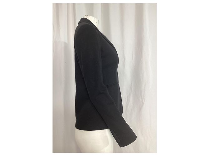 Max Mara Einreiher-Jacke aus schwarzem Kaschmir - Ansicht 8