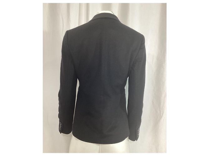 Max Mara Einreiher-Jacke aus schwarzem Kaschmir - Ansicht 9