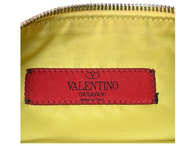 Valentino Garavani Clutch con zip Valentino Rockstud in pelle blu chiaro - vista 5