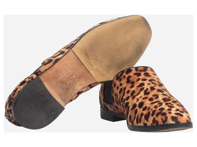 Jimmy Choo Braune Tierfell-Pony-Hausschuhe - Größe EU 37 - Ansicht 6