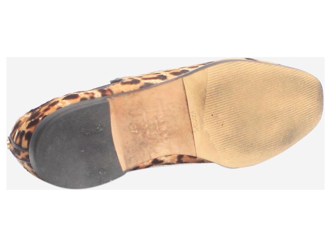 Jimmy Choo Braune Tierfell-Pony-Hausschuhe - Größe EU 37 - Ansicht 7