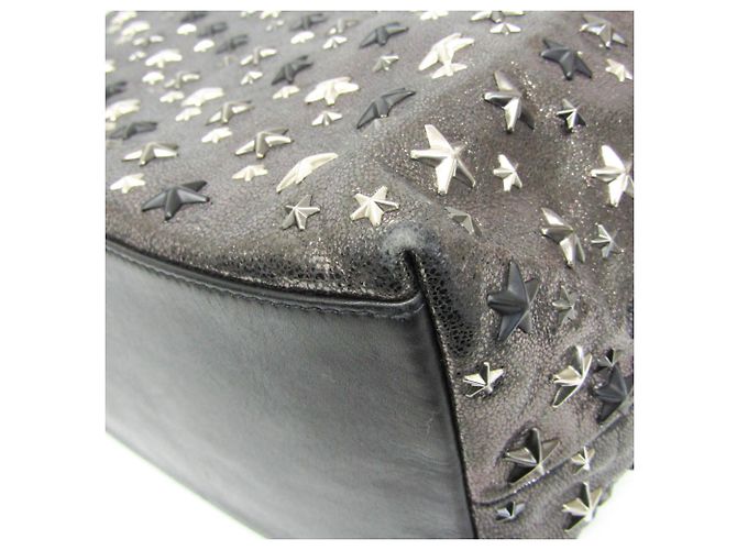 Jimmy Choo Pimlico Metallic Schwarz Leder Tote Bag - Ansicht 4