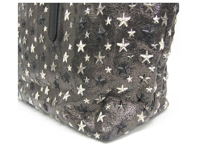 Jimmy Choo Pimlico Metallic Schwarz Leder Tote Bag - Ansicht 5