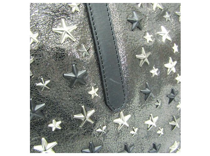 Jimmy Choo Pimlico Metallic Schwarz Leder Tote Bag - Ansicht 6
