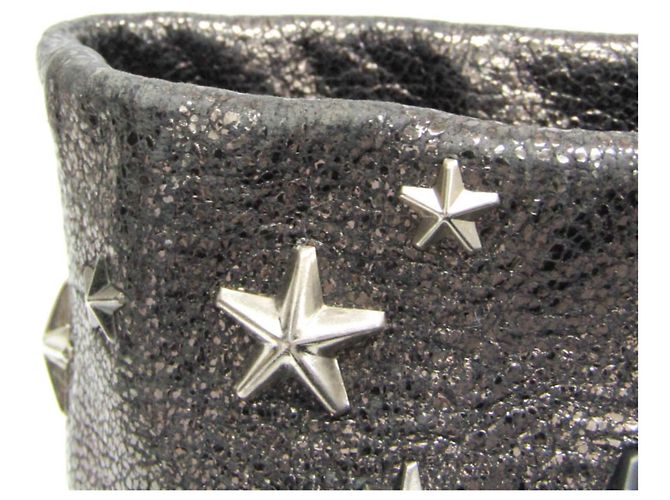 Jimmy Choo Pimlico Metallic Schwarz Leder Tote Bag - Ansicht 9