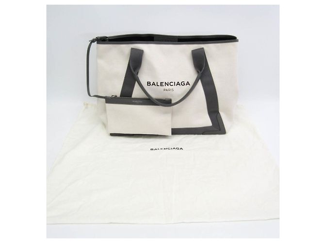 Borsa M Cabas Navy di Balenciaga Marrone Crudo - vista 4