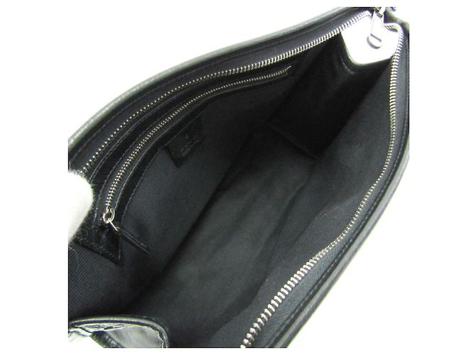 Clutch in pelle Gucci Interlocking 575991 Nero - vista 3