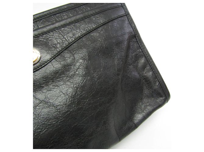 Clutch in pelle Gucci Interlocking 575991 Nero - vista 6