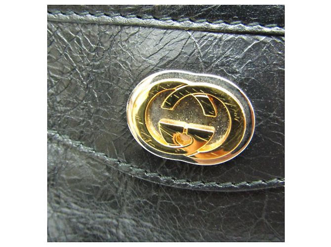 Clutch in pelle Gucci Interlocking 575991 Nero - vista 7