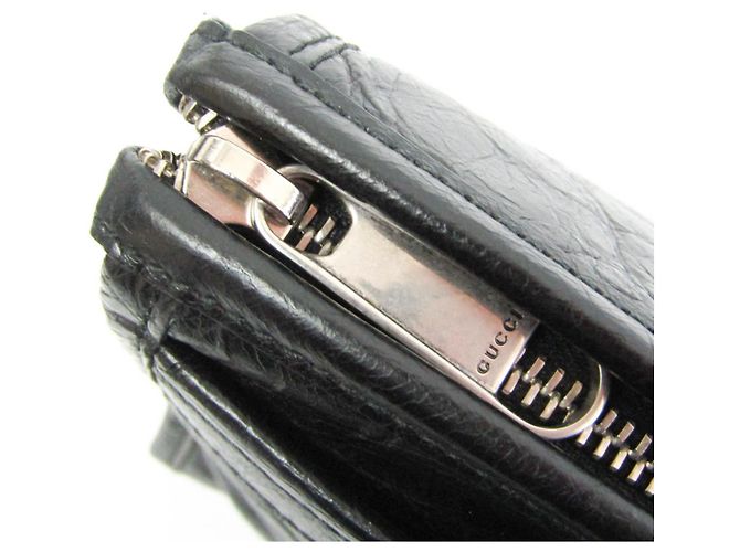 Clutch in pelle Gucci Interlocking 575991 Nero - vista 8