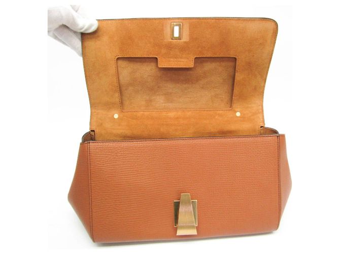 Bottega Veneta Palmerath ANGLE 576143 Damen Leder Schultertasche Kamel - Ansicht 10