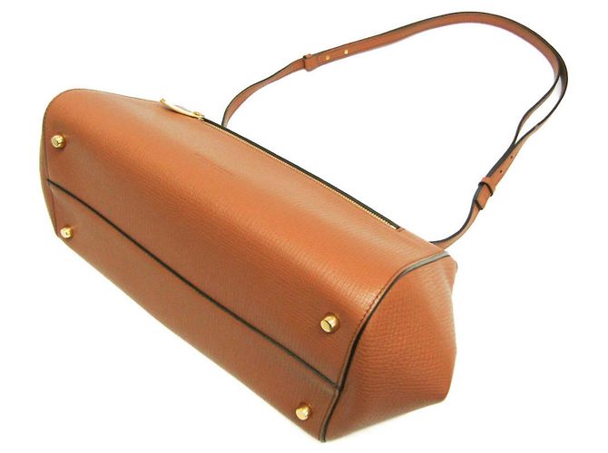 Bottega Veneta Palmerath ANGLE 576143 Damen Leder Schultertasche Kamel - Ansicht 3
