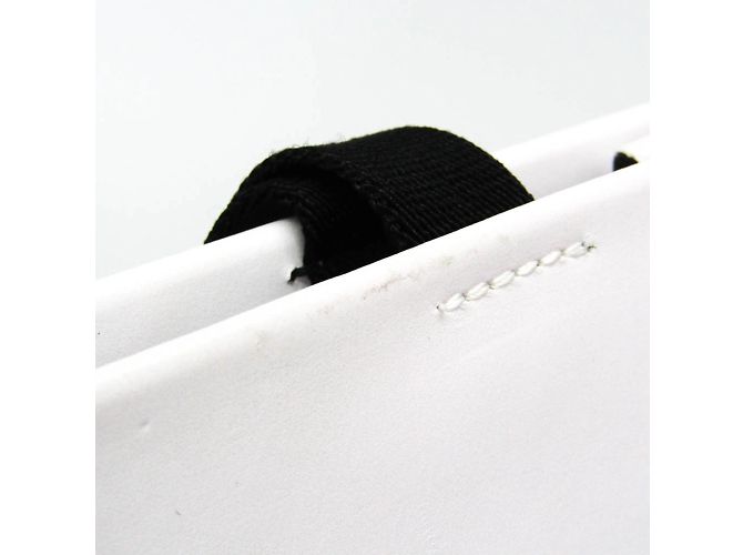 Borsa Tote VLTN Shopper di Valentino Garavani Nero Bianco - vista 8