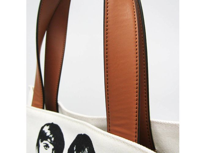 Stella Mc Cartney Tote grande della collaborazione Stella McCartney Beatles Marrone Bianco sporco - vista 10
