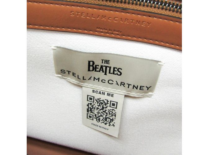 Stella Mc Cartney Tote grande della collaborazione Stella McCartney Beatles Marrone Bianco sporco - vista 12