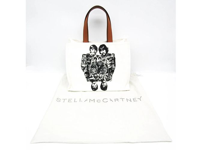 Stella Mc Cartney Tote grande della collaborazione Stella McCartney Beatles Marrone Bianco sporco - vista 4
