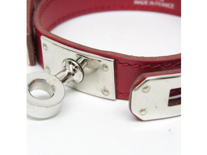 Hermès Bracciale DOUBLE TOUR Hermes Kelly Argento Rosso - vista 3