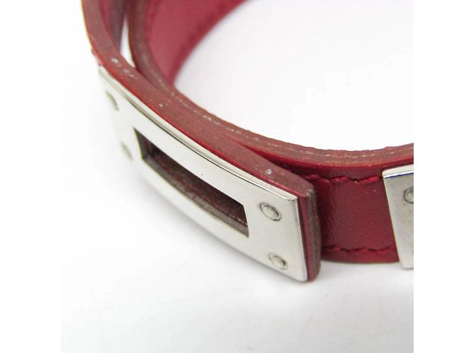 Hermès Bracciale DOUBLE TOUR Hermes Kelly Argento Rosso - vista 4