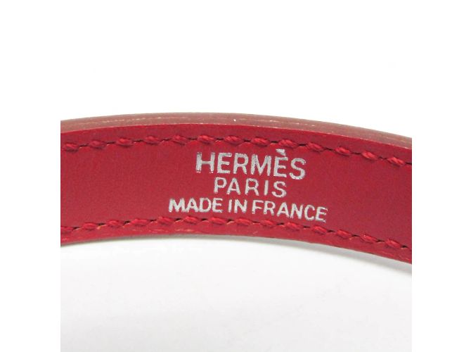 Hermès Bracciale DOUBLE TOUR Hermes Kelly Argento Rosso - vista 7