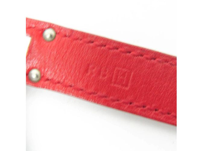 Hermès Bracciale DOUBLE TOUR Hermes Kelly Argento Rosso - vista 8