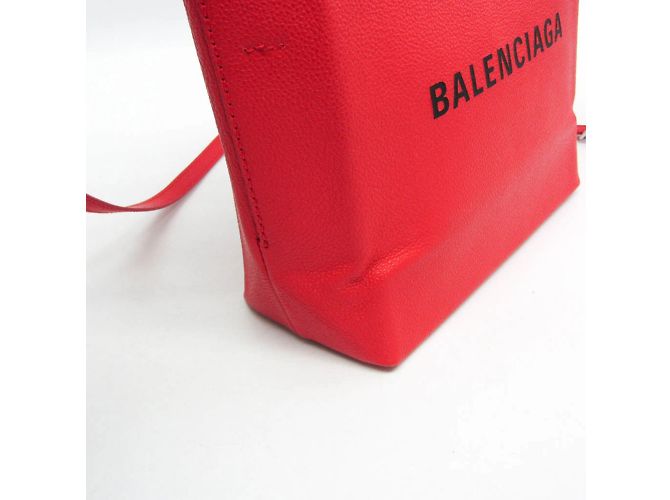 Everyday Borsa da shopping Balenciaga XXS 555140 Nero Rosso - vista 5