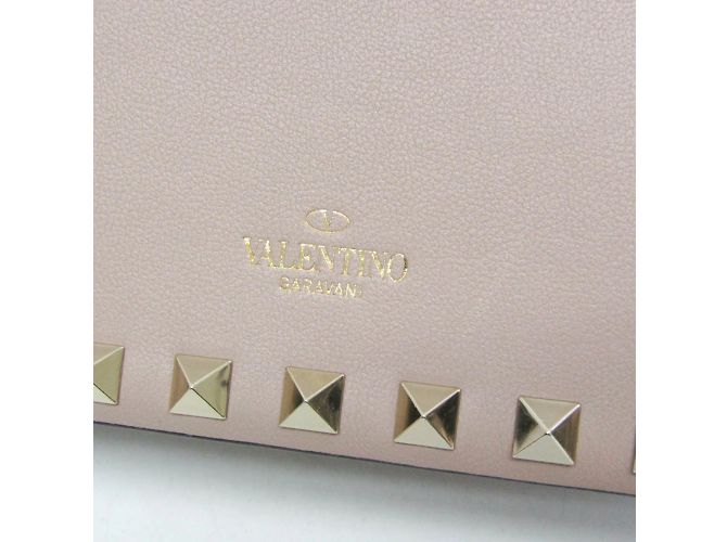 Borsa a Spalla in Pelle Valentino Garavani Rock Studs Beige - vista 6