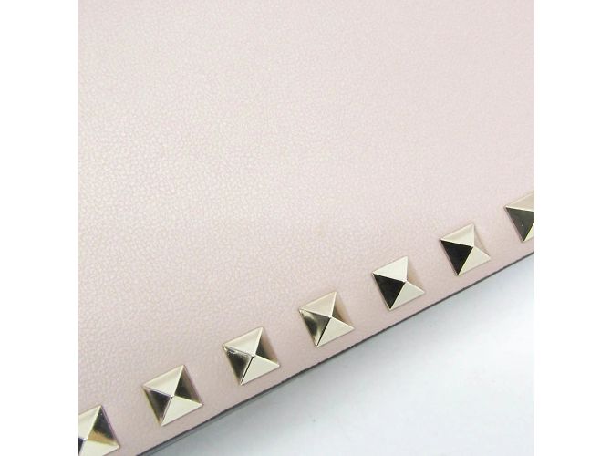 Borsa a Spalla in Pelle Valentino Garavani Rock Studs Beige - vista 8