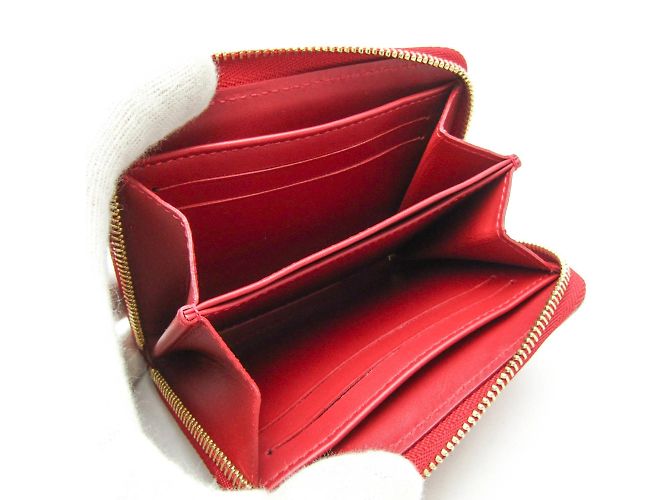 Monedero con cremallera Monogram Vernis Louis Vuitton Roja - vista 3
