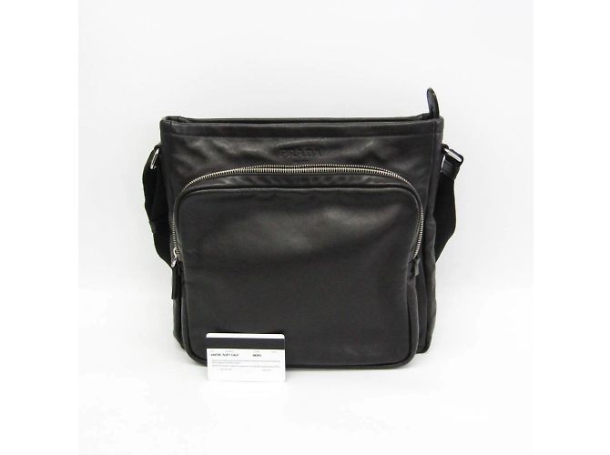 Borsa a spalla in pelle donna Prada BANDOLIERA VA0785 Nero - vista 4