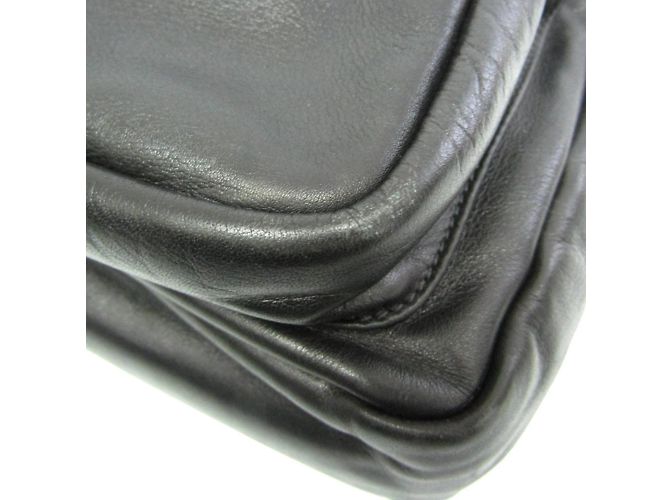 Borsa a spalla in pelle donna Prada BANDOLIERA VA0785 Nero - vista 6