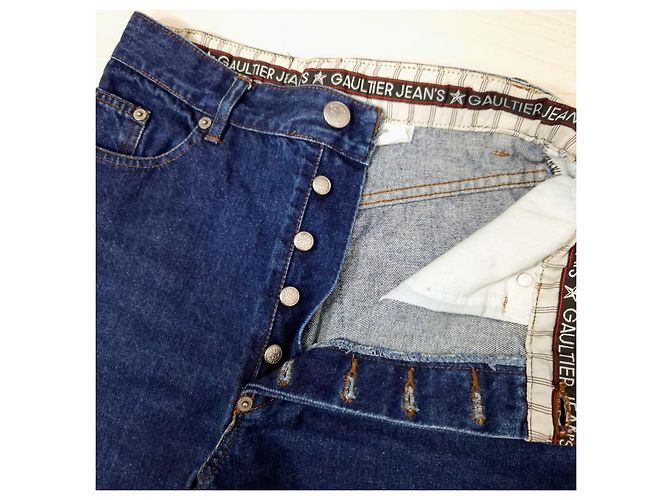 Jean Paul Gaultier Jeans mom de cintura alta de JP Gaultier Azul - vista 3