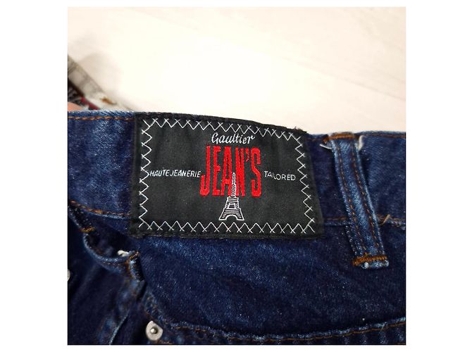 Jean Paul Gaultier Jeans mom de cintura alta de JP Gaultier Azul - vista 9