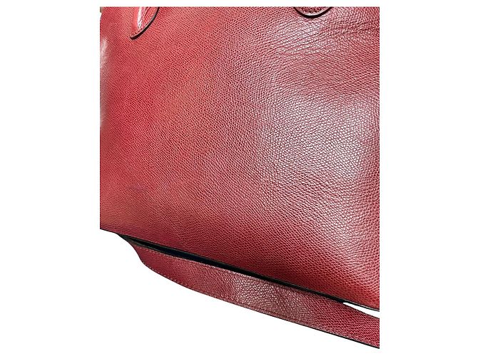 Céline Bolide Modell Tasche - Handtragbar oder Schultergurt - Bordeauxfarbe Rot - Ansicht 5